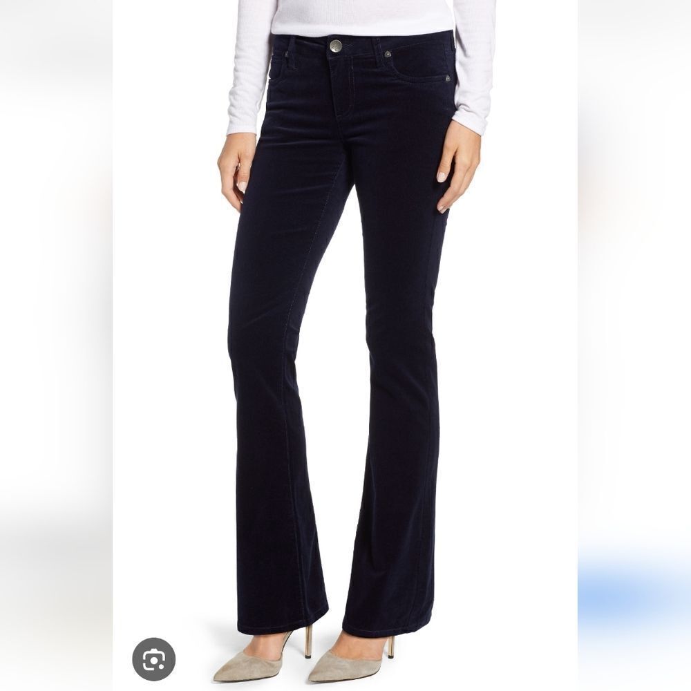 KUT From The Kloth Karen Baby Bootcut in Corduroy Navy Blue Size 16